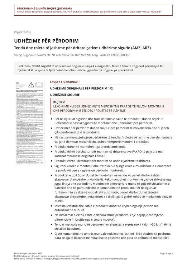 Udhëzime për përdorim: AMZ (SQ)